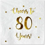 Cheers To Years Cocktail Napkins Happy 80TH Birthday Decorations For Men An New. Price: $15.20.