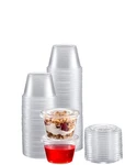 Portion Cups With Lids (4 Ounces, 100 Pack) Disposable Plastic For Mea... New. Price: $11.66.