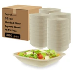 Karat Earth 32OZ Paper Square Bowl, Pfas Free, Molded Fiber, Natural - 300 Pcs New. Price: $75.50.