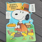 Hallmark Peanuts Snoopy Woodstock Thanksgiving Paper Decoration THP316 New. Price: $35.00.