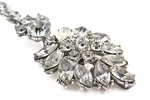 Crown Trifari Silver Rhodium Plate Foiled Rhinestones Exquisite Necklace Pre-owned. Price: $75.00.