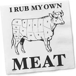 Twisted Wares - Funny Cocktail Napkins Rub My Own Meat Boutique New. Price: $8.99.