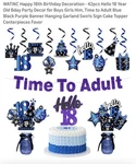 42 Piece -blue Black 18TH Birthday Decorations For Boys Girls . Happy New. Price: $17.60.