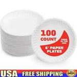 Eco-friendly Disposable Paper Plates Perfect Parties Picnics Crafts 100PACK 6-IN New. Price: $10.78.
