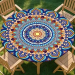 Pickynproud Tablecloth Waterproof Fitted 52" (round), Tangerine New. Price: $14.76.