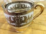 6 Vintage Culver Steel Handles Gold Midcentury Art Deco Cups Used. Price: $100.00.