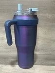 Zukro 50 Oz Tumbler With Handle Straw, Leak-proof Closable Flip Lid Used. Price: $23.95.