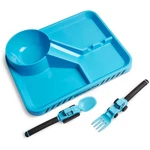 Dinneractive Dining Set For Kids 3 Pc Construction Themed Dinnerware Blue New. Price: $12.99.
