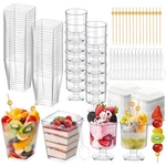Fracurs 430 Pack Clear Dessert Cups Set With Spoons & Cocktail Picks, 5OZ Rou... New. Price: $62.97.