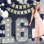Imprsv Marquee Large 16TH-BIRTHDAY Decorations: 3FT Light Up S... New. Price: $24.50.