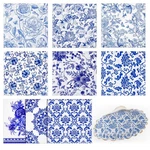 Crtiin 36 Pack 9 Styles Decoupage Napkins Assorted Blue And White Floral Napk... New. Price: $12.57.