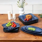 Ceramic Square Dinner Set Of 6 8-INCH Plates, Blue New. Price: $39.99.