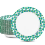 Paper Bulk, Inch Large Plates, 100PCS Disposable Blue For Parties And New. Price: $33.99.