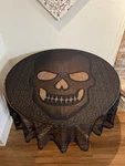 Amscan Round Tablecloth Skull Spider Web Lace Black 70 Diameter, Fits 42 Pre-owned. Price: $10.00.