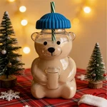 2026 Bear Straw Cup 20OZ Cute Glass Tumbler With - New Usa. Price: $69.99.