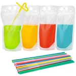 200PCS Drink Pouches With Straws, Juice Smoothie Hand-held Translucent Re... New. Price: $34.46.