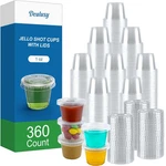 Dealusy 360 Set 1 Jello Shot Cups With Lids, Sturdy & Food Oz, Clear New. Price: $27.02.