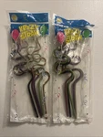 (2) Krazy Twisty Straws 6-PACKS, 12 Total Kids Party 10" Genuine New. Price: $8.87.