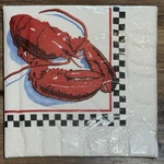 12 How To Eat Lobster Napkins Dinner Sz 17" Square Checkered Cape Shore Paper New. Price: $6.99.