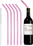 Reusable Wine Bottle Straws - Pack Of 6 Includes One Size, Pink New. Price: $17.24.