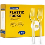 100 Count Clear Plastic Heavy Duty, Premium Disposable Forks, Durable New. Price: $22.80.