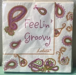 Creative Paper- Feeling Groovy 3-PLY Beverage Napkins 20 Count X10 New. Price: $5.95.