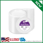 New White Plastic Plates 200 Bulk Pack Disposable For Bbq Party Dinn 9". Price: $30.19.