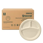 Bosnal Bagasse Compostable 3-COMPARTMENT 10 Inch Plates Case Of 20 (500 Pcs) New. Price: $74.99.