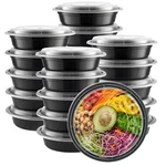Gusto 24 Oz - 50 Count Round Meal Prep Containers With Lids Reusable, Microwa New. Price: $38.29.