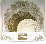 Lot Of Party Porcelain / Paper Doilies 24 Pcs Each Nip Talking Tables New. Price: $12.00.