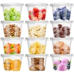 Qinsihwn 100 Pcs 8 Oz Disposable Plastic Cups With Flat Lids,clear Portion Cu... New. Price: $27.38.