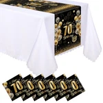 70TH Birthday Table Runners - 6 Pcs Disposable Black Gold 14X108 Inch Decor New. Price: $14.60.