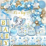 Cocomigo 240PCS Elephant Baby Shower Decorations, With 20 Plates, Napkins, Cu... New. Price: $73.89.