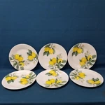 Set 6 Royal Norfolk 10.5" Ceramic Dinner Plates Lemons & Blooms Greenbrier Used. Price: $26.99.