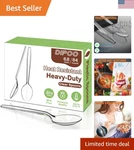 6.8" Clear Plastic Spoons Heavy Duty With Heat Resistant & Bpa Free, Solid An... New. Price: $13.99.