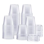 200 Sets - 5.5 Oz. Plastic Disposable Portion Cups With Lids Souffle New. Price: $12.50.