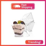 Legredic 50 Pack 3.5 Oz Square Dessert Cups With Spoons, Mini Plastic Parfait Ap New. Price: $16.84.