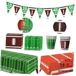 Football Party Supplies Kit, 147-PIECE Set, Includes Dinner Plates, Dessert New. Price: $23.75.