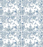 Blue Floral Placemats Set Of 6 Flower Bird Plastic Table 17X13INCH, New. Price: $17.58.