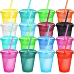 Sieral Cups With Straws And Lids Kids Tumbler 16 Ounces, Bright Colors New. Price: $31.51.