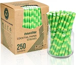 5.75" X 0.31" Green Bamboo Disposable Paper Drinking Straws For Short Drinks, New. Price: $34.99.