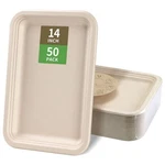 50 Pack 14 Inch Disposable Food Trays Large Paper Plates Heavy Duty For New. Price: $37.67.