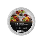 50 Pack White Plastic Plates 7" Disposable Dessert For Parties New. Price: $9.99.