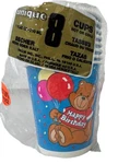1986 Happy Birthday Bear Retro Disposable Party Cups Set Of 7 Oz Sealed New. Price: $8.41.