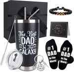 Dad Gifts, 8PCS Fathers Day Includes 20OZ Tumbler With Lid Straw Brush Sock New. Price: $31.24.