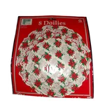 New Nos Amscan Vintage Christmas Poinsettia Paper Doilies Mcm. Price: $9.59.
