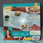 Pioneer Woman Cassie Appetizer Dessert Plates Clear Glass 4PK 6.35" New. Price: $32.50.
