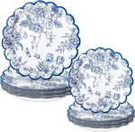 50PCS Blue Floral Paper Plates Vintage Flowers Scalloped Disposable Decor New. Price: $19.09.