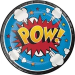 Creative Converting 96 Ct - Dessert/small Paper Plates Superhero "pow" Slogan Open. Price: $22.49.