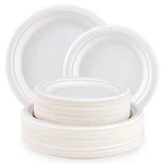 120 Pack Compostable Paper Plates 9 Inch And 7 Heavy Duty Disposable New. Price: $30.99.